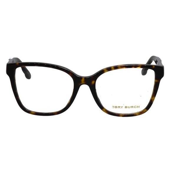 Tory Burch TY 2129U 1728 Dark Tortoise Plastic Oval Eyeglasses 55mm